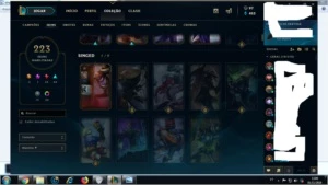 Conta League of legends D5 (singed pelotão riot,) 223 skins LOL