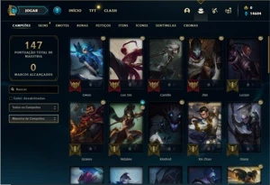 Conta MESTRE com 43 Champs e 13 Skins + 4 Fragmentos - League of Legends LOL