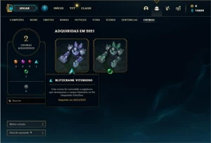 Conta MESTRE com 43 Champs e 13 Skins + 4 Fragmentos - League of Legends LOL
