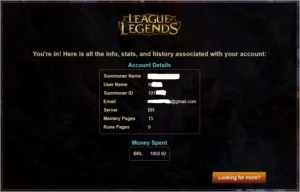 Conta League Of Legends 144 skins 124 Campões LOL