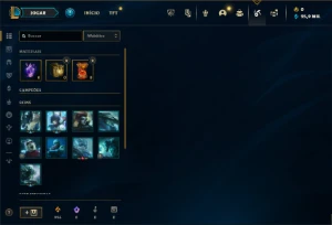 Mestre com 25 Champs e 9 Fragmentos de skins - League of Legends LOL