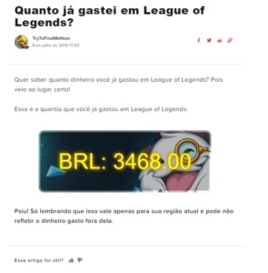 Conta de League of Legends e Valorant LOL