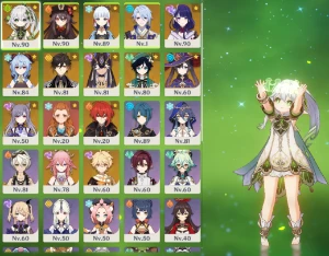 AR56 19 5⭐ RAIDEN NAHIDA ZHONG VENTI HUTAO+ARMA CYNO+ARMA E+ - Genshin Impact