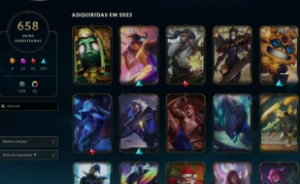 Conta com 657 skins - League of Legends LOL