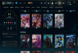 Unranked com 130 Champs e 41 Skins - League of Legends LOL