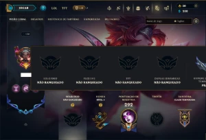 Unranked com 130 Champs e 41 Skins