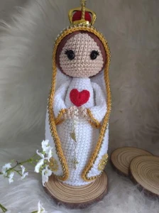 Nossa Senhora de Fátima em Croche - Artesanato e Personalizados