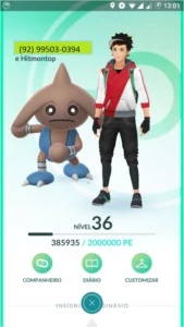 Conta Pokémon Go Lv 36 - Sem Time - Suprema