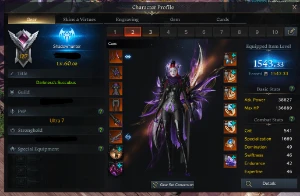 Conta Lost ark Kazeros Main Shadowhunter 1543 Gema 10 de DMG