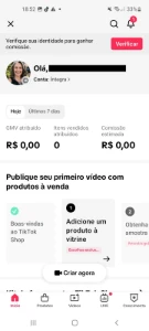 Conta Do Tiktok Com Shop Ativo +2K Seguidores, Lives Ativas - Redes Sociais