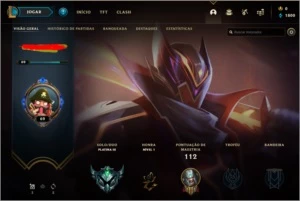Vendo Conta de League of Legends platina 4 top LOL