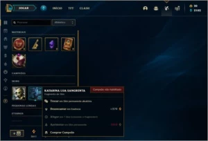 Conta bronze 4 com 6 skins e 27 champs - League of Legends LOL