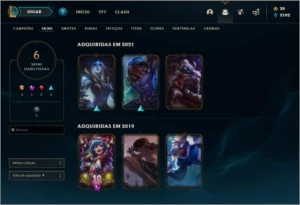 Conta bronze 4 com 6 skins e 27 champs - League of Legends LOL