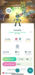 Conta Pokémon GO lucario shiny - Pokemon GO