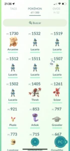 Conta Pokémon GO lucario shiny - Pokemon GO