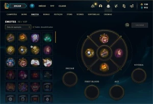 Conta Unranked com 40 Champs e 21 Skins + 2 Fragmentos - League of Legends LOL