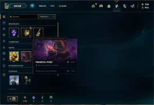 Conta Unranked com 40 Champs e 21 Skins + 2 Fragmentos - League of Legends LOL