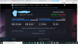 conta steam com 283 jogos