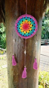 Filtro dos Sonhos em Crochê - Artesanato e Personalizados