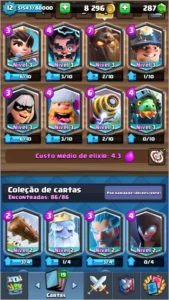 CONTA CLASH ROYALE NV 12 +DE 93 LENDARIAS GANHAS RECORD 4915