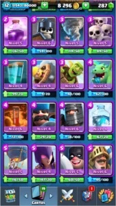CONTA CLASH ROYALE NV 12 +DE 93 LENDARIAS GANHAS RECORD 4915