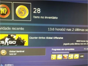 Conta CSGO Prime LVL26 AK 809horas Medalhas 5 e 10 anos - Counter Strike