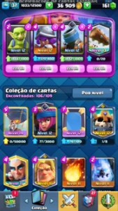 Conta clash royale com varias cartas lendarias, 5700 trofeus
