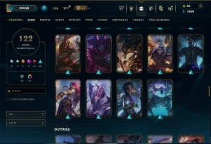 Ouro 3 com 130 Champs e 122 Skins ( MID / JG / TOP ) - League of Legends LOL