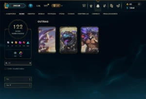 Ouro 3 com 130 Champs e 122 Skins ( MID / JG / TOP ) - League of Legends LOL