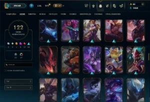 Ouro 3 com 130 Champs e 122 Skins ( MID / JG / TOP ) - League of Legends LOL