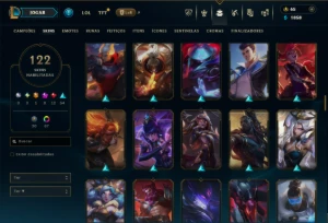Ouro 3 com 130 Champs e 122 Skins ( MID / JG / TOP ) - League of Legends LOL