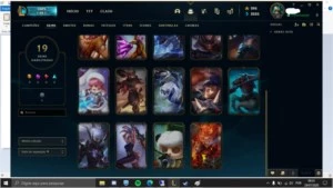 Conta LOL Gold I, com 19 skins, 57 champs e VALORANT com ONI - League of Legends