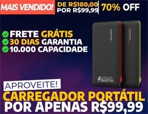 [Frete Grátis] Carregador Portátil Power Bank 10.000mah - Produtos Físicos