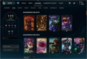 Conta lv 84 com 122 skins e todos os campeoes - League of Legends LOL