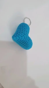 coração amigurumi