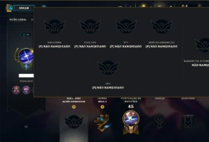 Unranked com 35 Champs e 42 Skins - League of Legends LOL