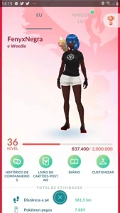 Pokemon GO lv 36,  Lendarios, Shiny, 4.500 moedas - Pokémon