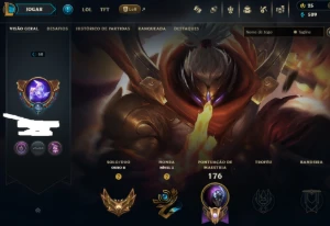 ouro 2, 19 Skins, 3 Lendárias, Lvl 68, Upada na Mão,84champ - League of Legends LOL