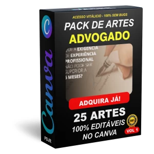 Pack Canva Advogado Vol 1 - 25 Artes Editáveis - Serviços Digitais