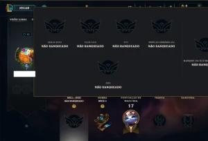 Unranked com 35 Champs e 35 Skins - League of Legends LOL