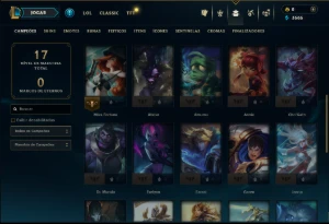 Unranked com 35 Champs e 35 Skins - League of Legends LOL