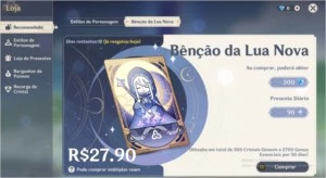 Genshin Impact ACC AR55 Servidor NA - Promoção