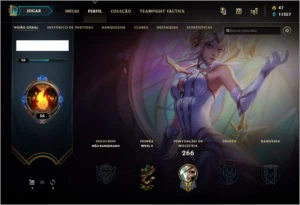 Unrankead/ 46 Skins / 80 Champs / 66 Emblemas - League of Legends LOL