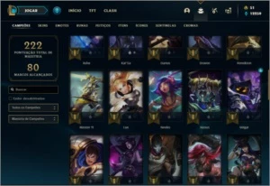 Conta ouro 2 com 28 skins e 53 champs ( MAIN ADC ) - League of Legends LOL