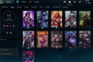 Conta Ouro 2 c/ várias Skins, vários campeões & passe ativo - League of Legends LOL