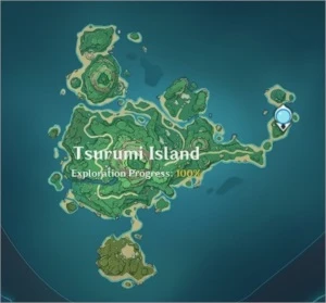 Genshin Impact Exploração 100% - Ilha Tsurumi