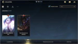 ESMERALDA IV + 20 SKINS  + 495 WC + PASSE WILD + 43 CAMPEÕES - League of Legends: Wild Rift LOL WR