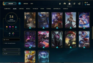 Conta prata 4 com 66 Champs e 34 Skins - League of Legends LOL