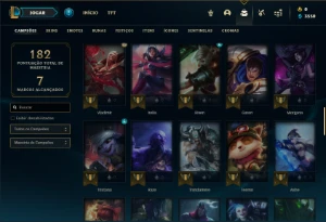 Conta prata 4 com 66 Champs e 34 Skins - League of Legends LOL