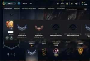 Conta prata 4 com 66 Champs e 34 Skins - League of Legends LOL